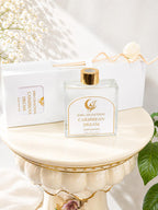 Joia Collections Caribbean Dream diffuser on a decorative stand with a white background